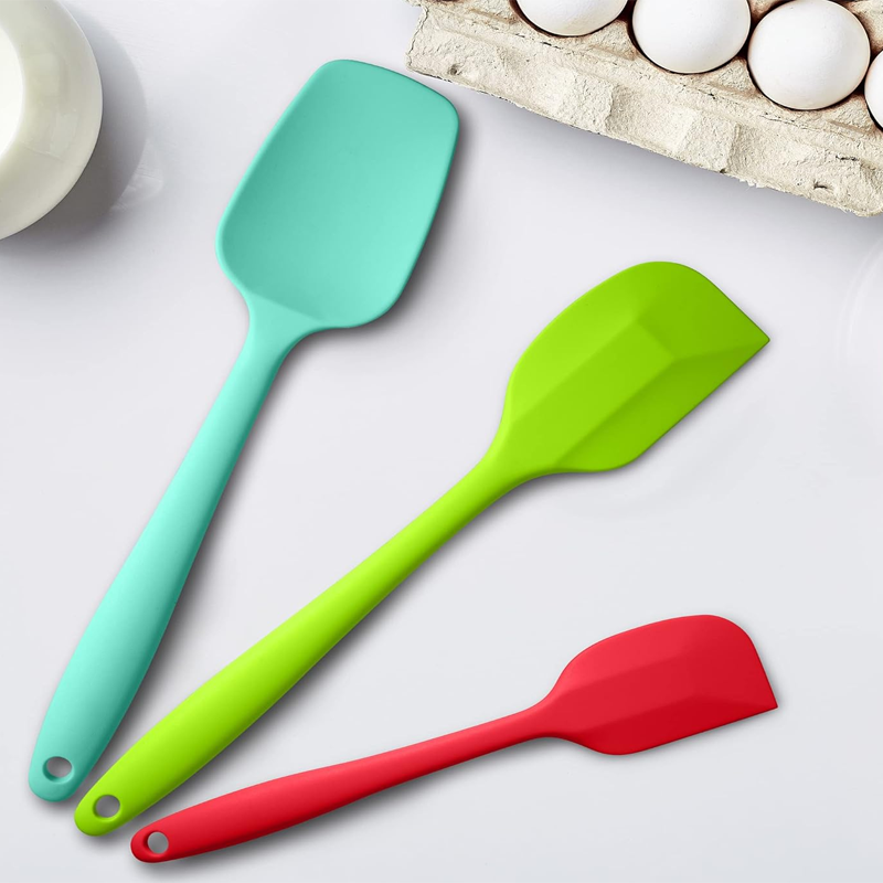 OEM Heat-Resistant Silicone Rubber Spatulas with Custom Logo for Baking Usage Suppliers4