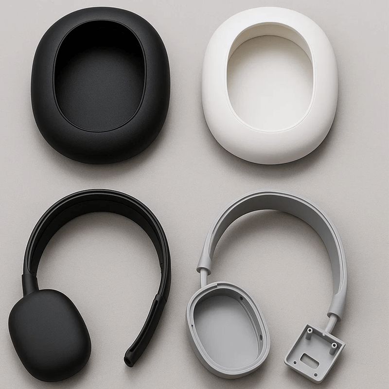 Custom ABS Shell Cover Parts for Active Noise Cancellation Wireless Bluetooth Headphones Factory3