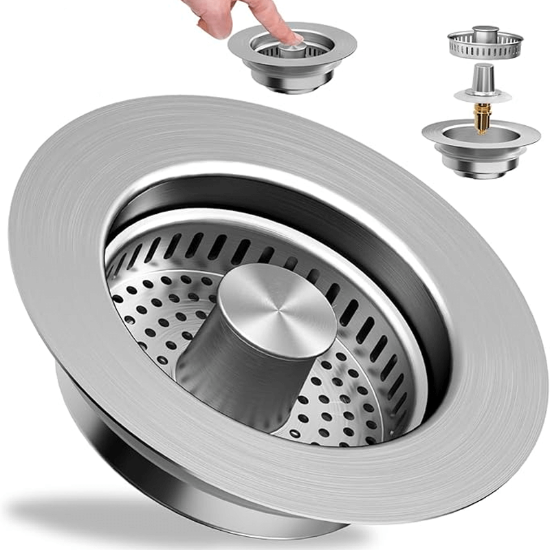 Custom Metal Stamping Stainless Steel Kitchen Sink Plug Strainer with Anti-Clog Basket Strainer Manufacturing1