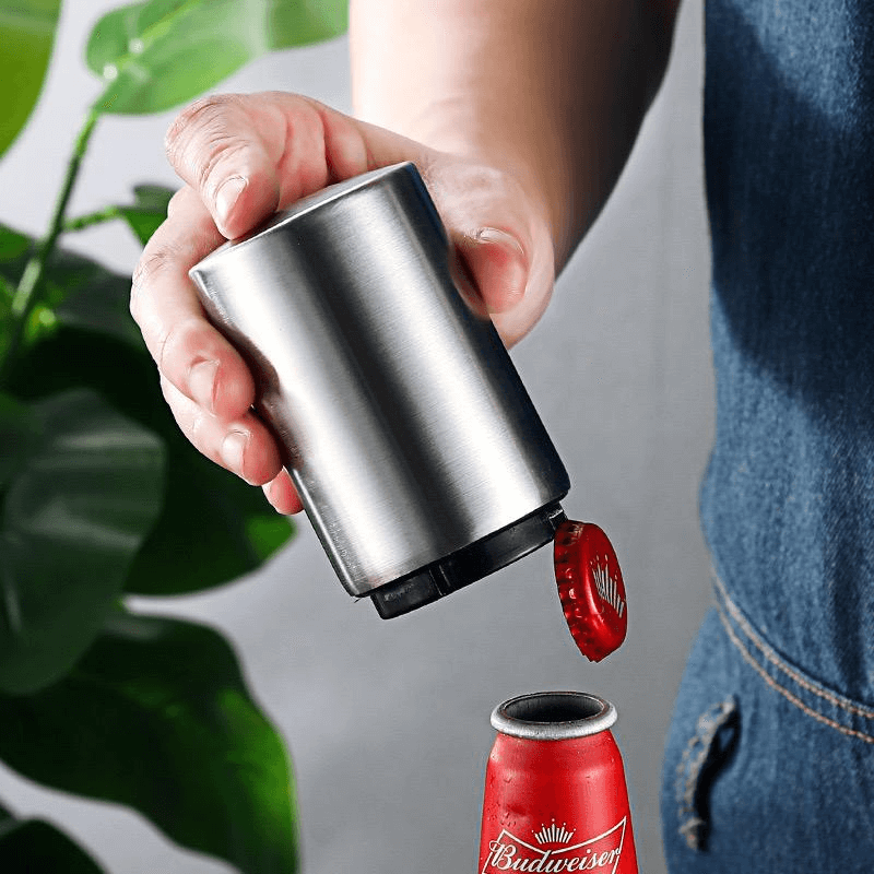 Custom Premium Silver Plating Stainless Automatic Steel Beer Bottle Opener for Household Manufacturing 1