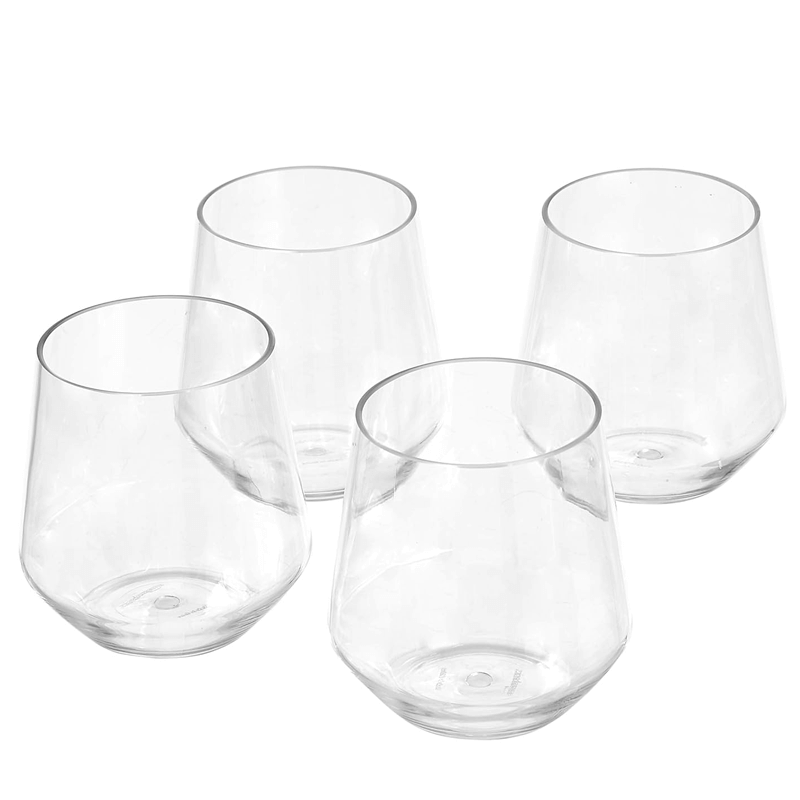 Custom Recyclable Plastic Stemless Clear Wine Glasses for Various Industries Manufacturing3