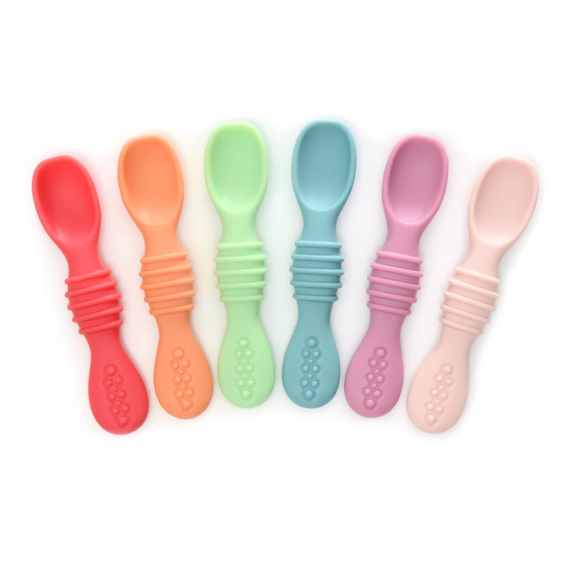 Custom Soft Silicone Baby Spoons for Kids Toddlers Training Feeding Manufacturing2