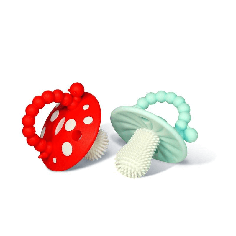 OEM BPA Free Mushroom Silicone Chompy Teether for Infants Care Solution Factory1
