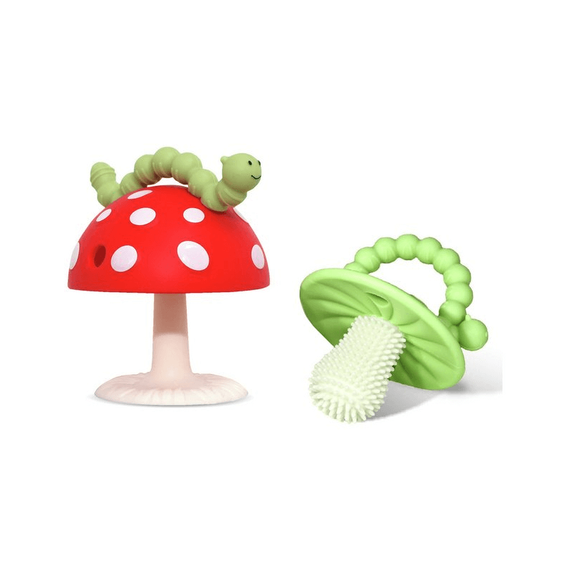 OEM BPA Free Mushroom Silicone Chompy Teether for Infants Care Solution Factory2