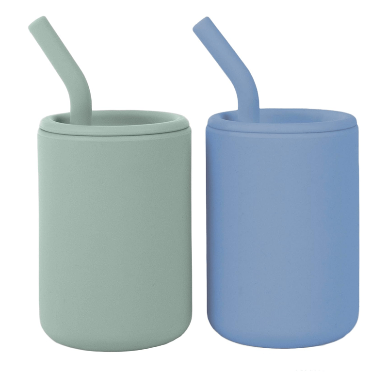 OEM Food Grade Silicone Baby Cups with Lids and Straw for Toddler Training Suppliers1
