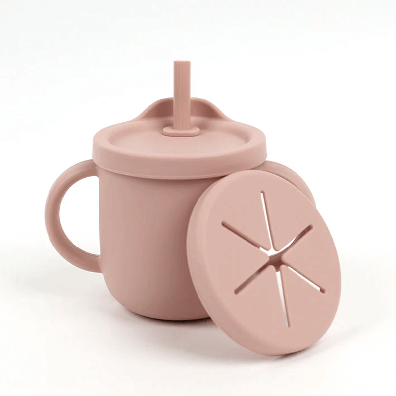 OEM Food Grade Silicone Baby Cups with Lids and Straw for Toddler Training Suppliers2
