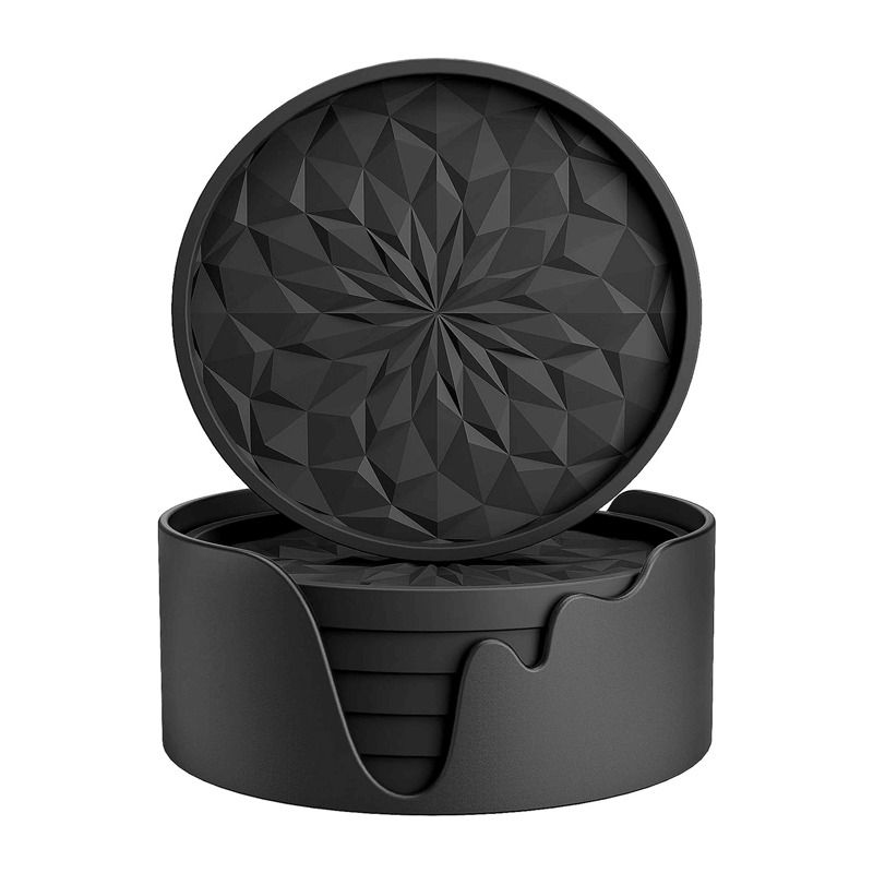 OEM Non-Slip Silicone Drinking Coasters with Holder for Hot or Cold Drinks Manufacturing1