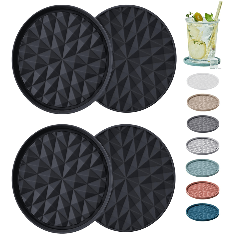 OEM Non-Slip Silicone Drinking Coasters with Holder for Hot or Cold Drinks Manufacturing2