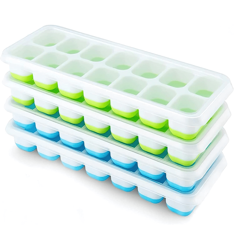 OEM Silicone Ice Cube Tray Mold with Lid for Kitchen& Bar Accessories Suppliers3