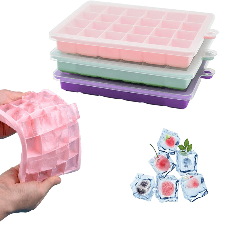 OEM Silicone Ice Cube Tray Mold with Lid for Kitchen& Bar Accessories Suppliers4
