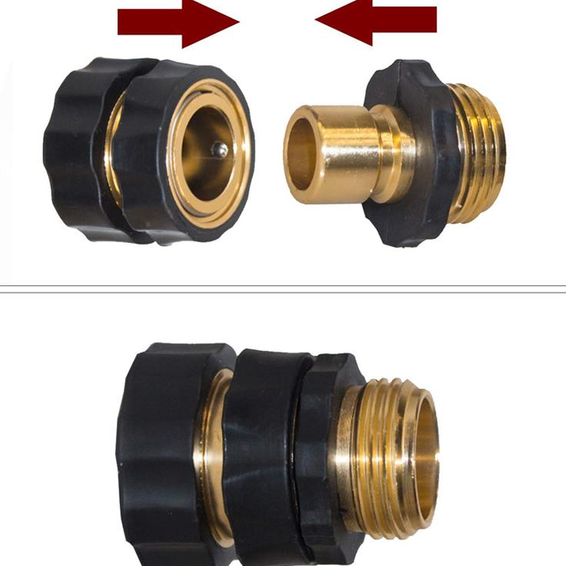 Overmolding Metal Stamping Brass Male and Female Fitting Quick Connector for Garden Hose Application Manufacturing2