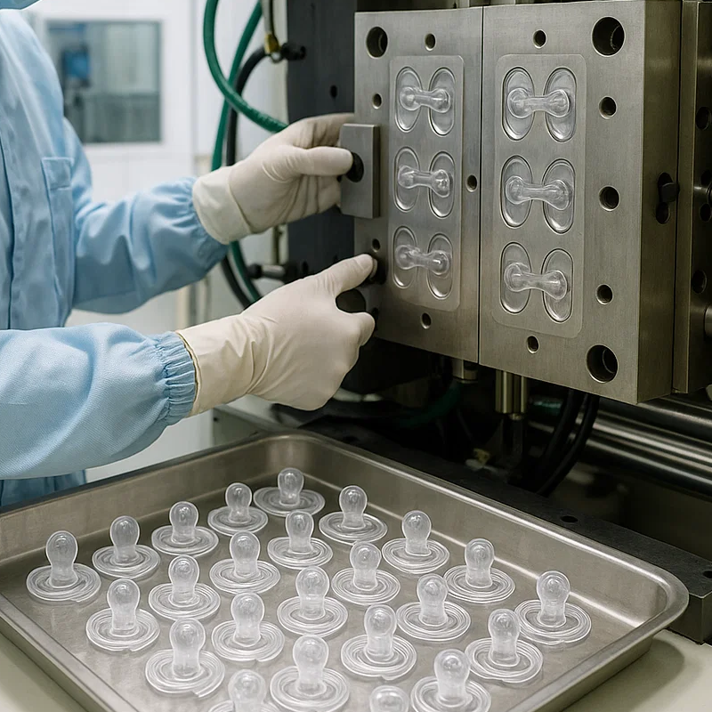 What Is 2K Molding Process for Medical Grade Baby Pacifiers5