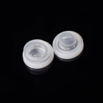 Customized 12.85mm Liquid Injection Molding Food Grade Silicone Valves with Cross Slit Cut for Dispensing Caps Factory4