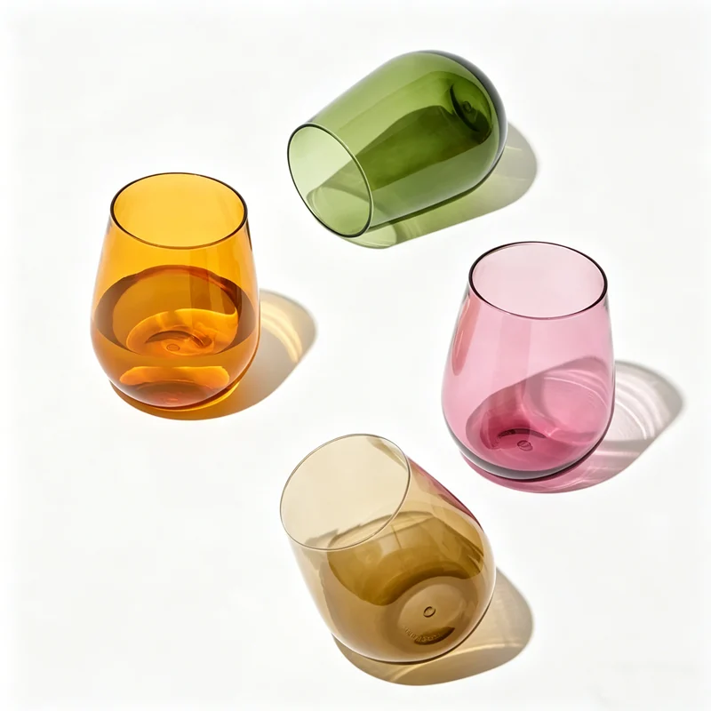 custom plastic wine glasses