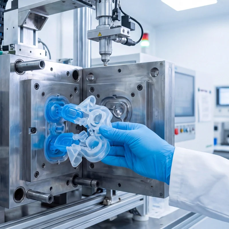 Molding and demolding processes for baby pacifier